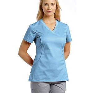 White Cross 722 Solid Knit Side Panel Scrub Top